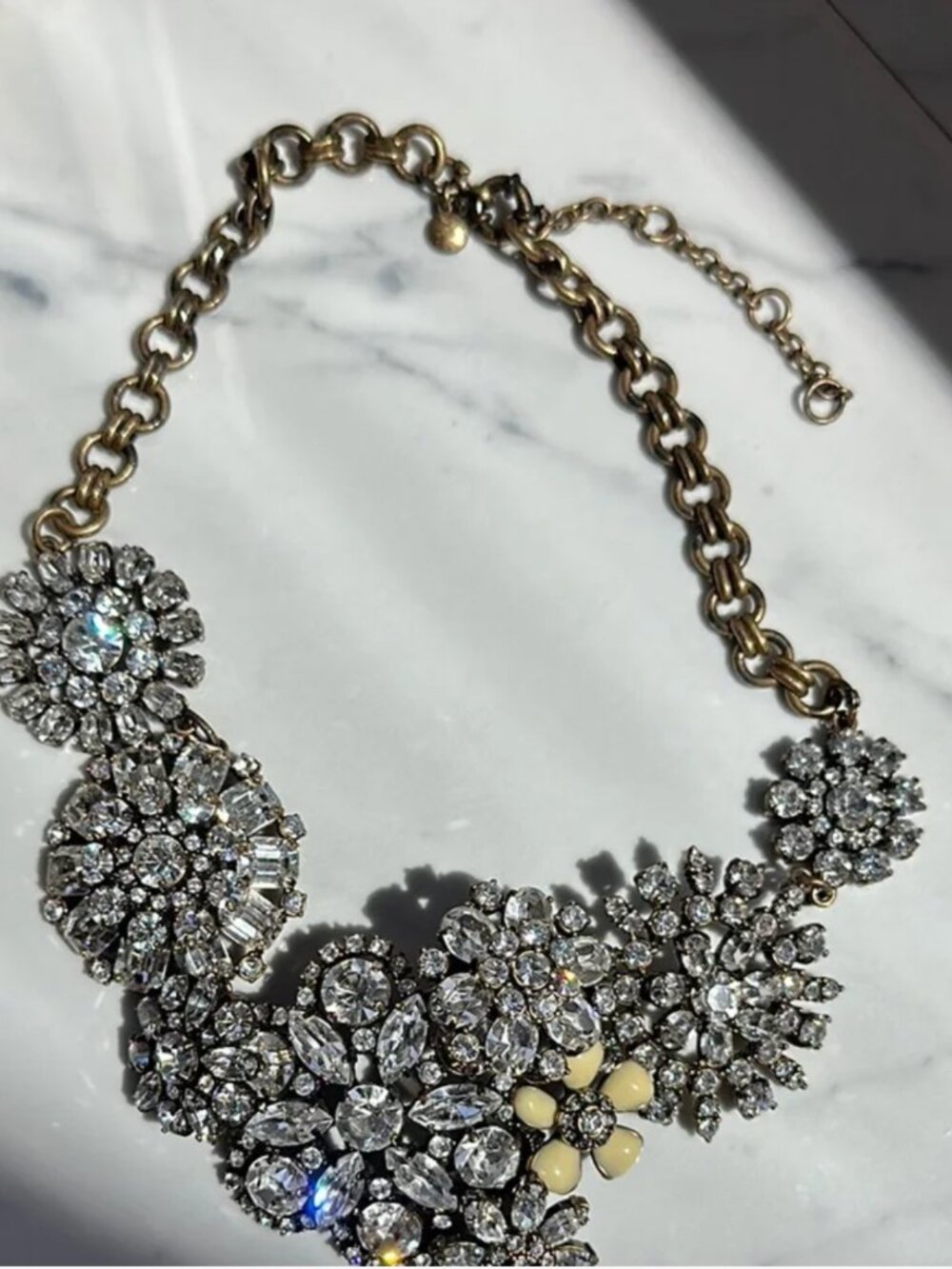 J Crew Crystal rhinestone gold tone statement necklace - Picture 13 of 13
